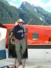 Doug stretching his legs after surveying the Andrei Glacier, BC