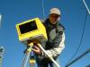 Chris Beasy adjusting the ILRIS at a BERMS flux tower, SK