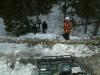 Bad day for snow surveys! Elbow Creek, AB