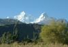 The mountains of Huascaran National Park from the Rio Santa Valley, Peru