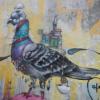 Pigeon graffiti in Valparaiso